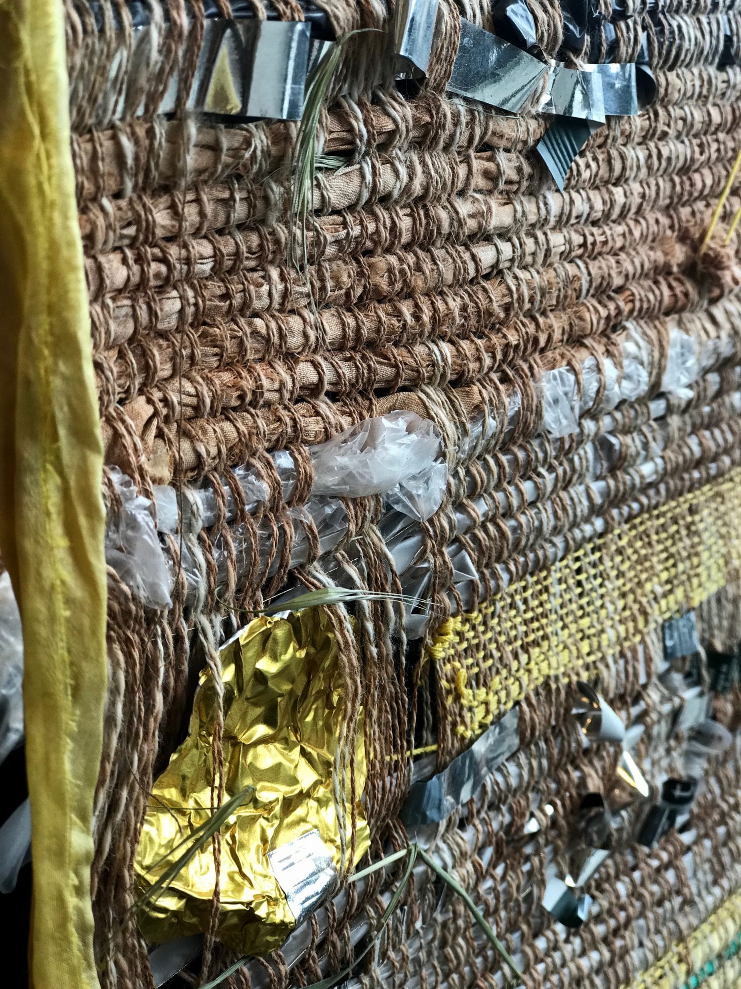 Soil Meet Waste, Maud Barrett, Femke Lemmens, Poplar Union, exhibition, weaving, upcycling, recycling, environment, East London, exhibition opening, e5 roasthouse, e5 bakehouse, free exhibition, things to do, art, culture, community, art centre